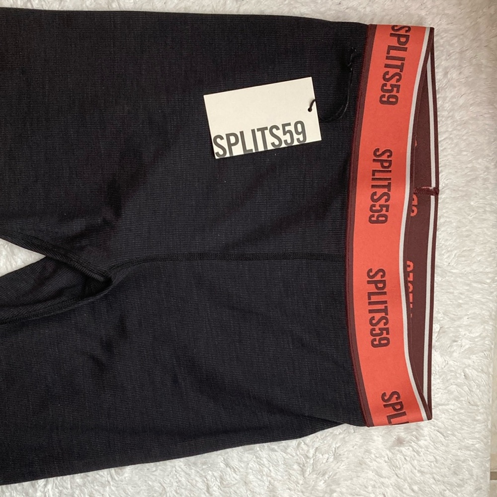 Splits59 Red and Black Leggings with Elastic Waistband - Picture 5 of 9